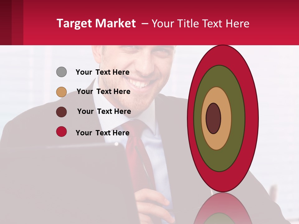 Manager With Laptop PowerPoint Template