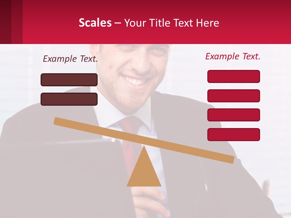Manager With Laptop PowerPoint Template