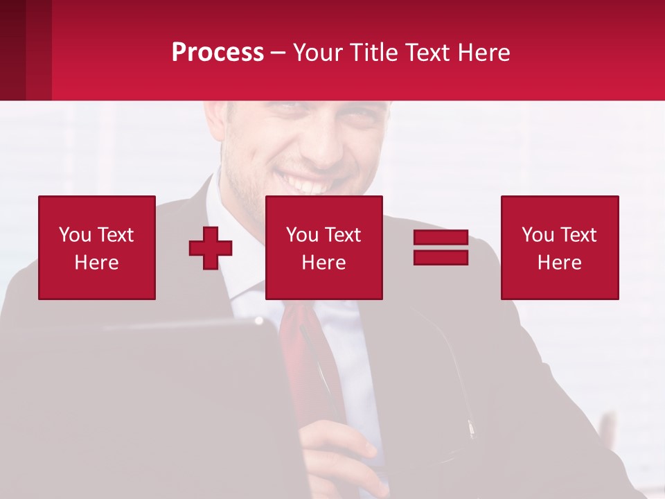 Manager With Laptop PowerPoint Template