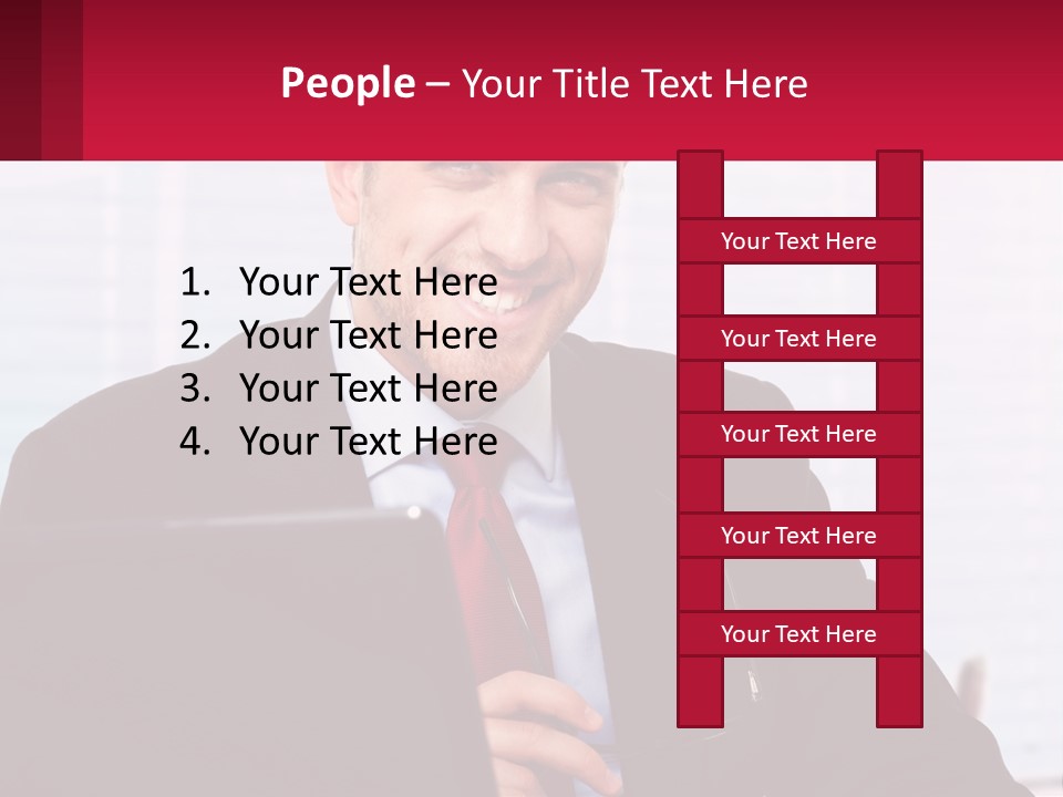 Manager With Laptop PowerPoint Template