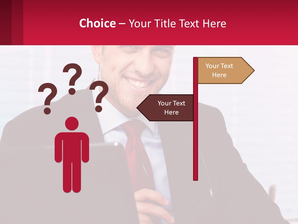 Manager With Laptop PowerPoint Template