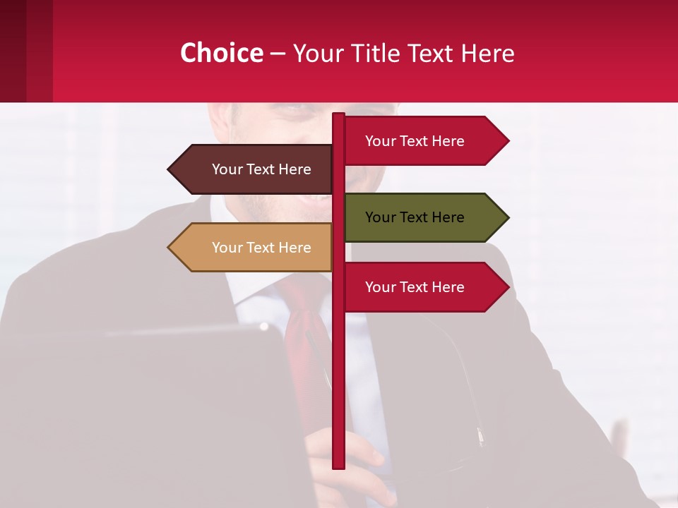 Manager With Laptop PowerPoint Template