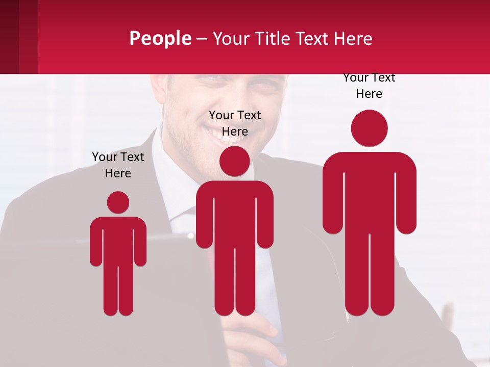 Manager With Laptop PowerPoint Template