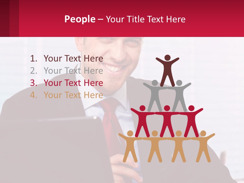 Manager With Laptop PowerPoint Template