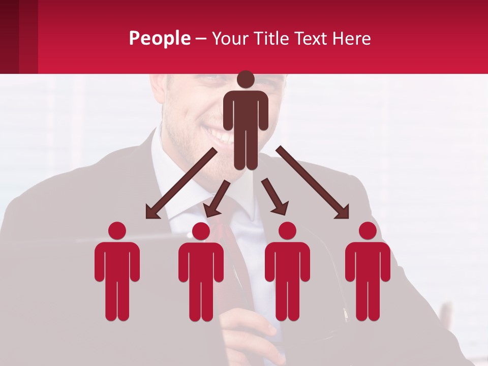 Manager With Laptop PowerPoint Template