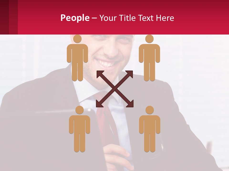 Manager With Laptop PowerPoint Template