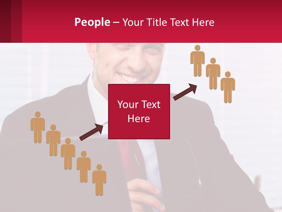 Manager With Laptop PowerPoint Template