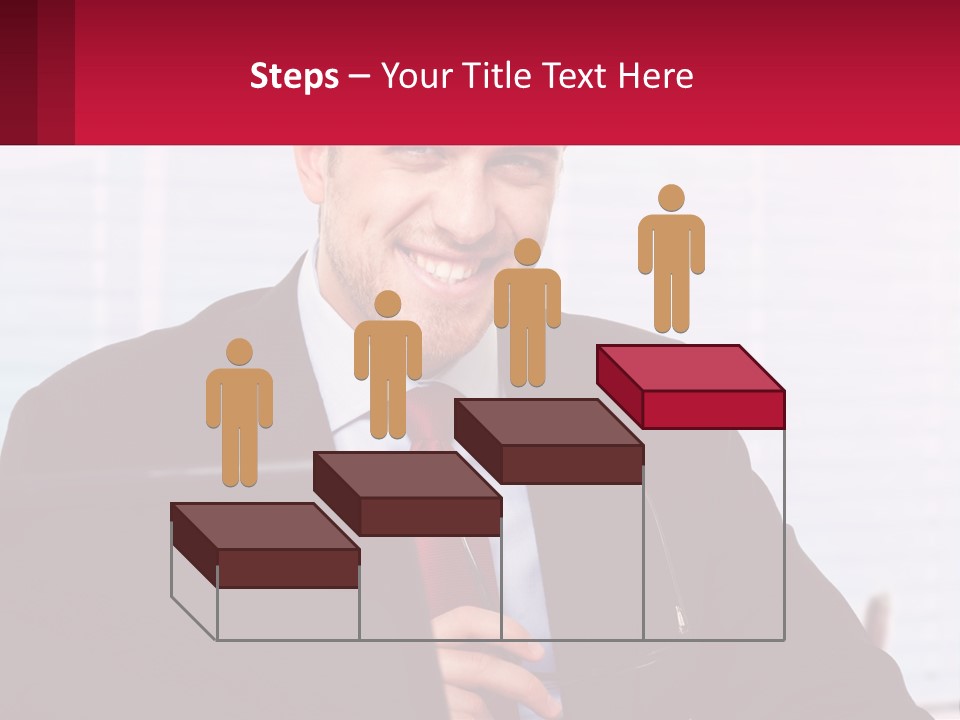 Manager With Laptop PowerPoint Template