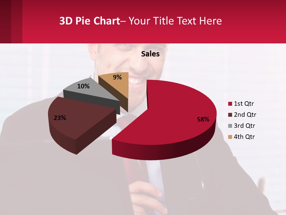 Manager With Laptop PowerPoint Template