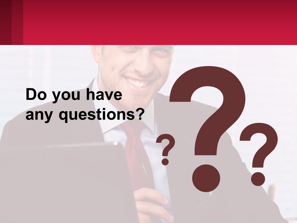 Manager With Laptop PowerPoint Template