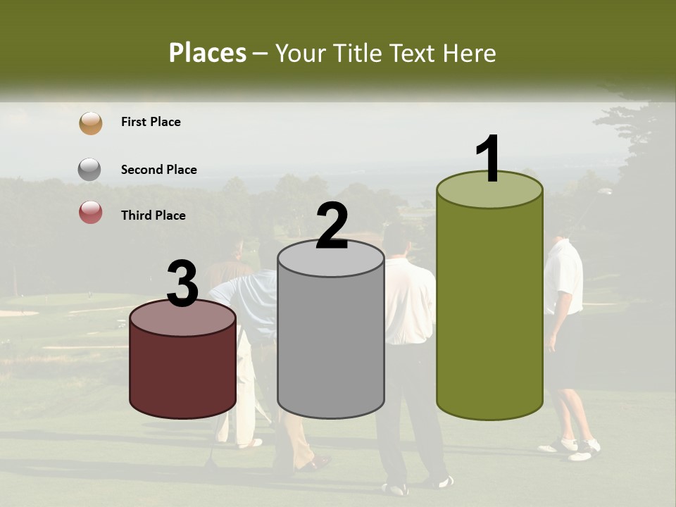 Men Play Golf PowerPoint Template