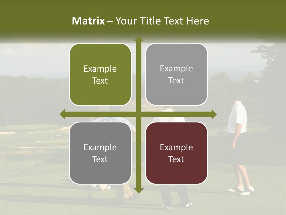 Men Play Golf PowerPoint Template