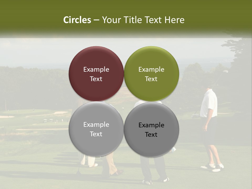 Men Play Golf PowerPoint Template