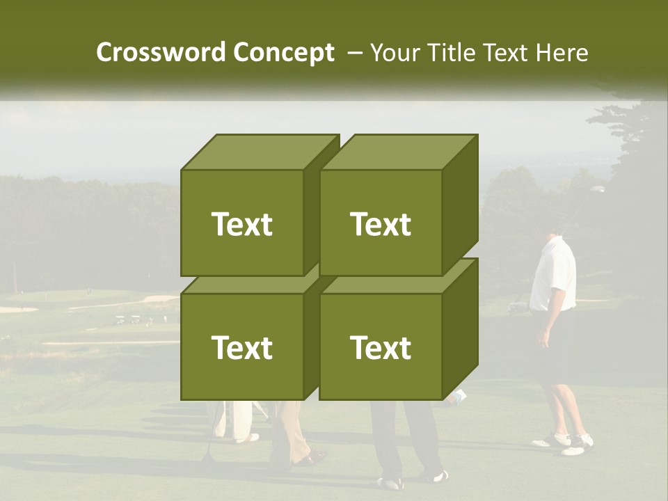 Men Play Golf PowerPoint Template