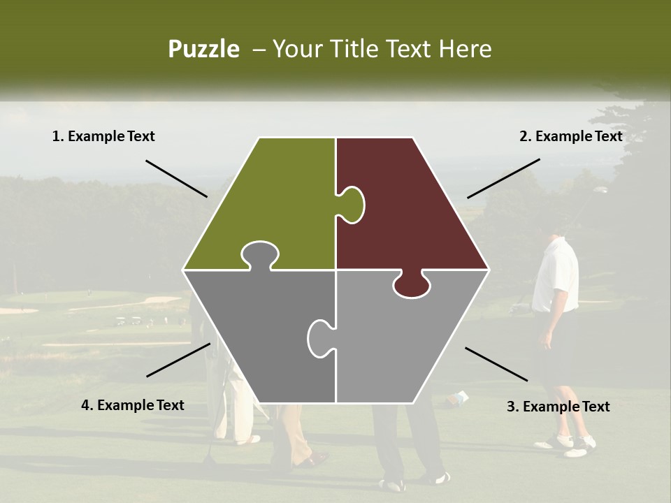 Men Play Golf PowerPoint Template