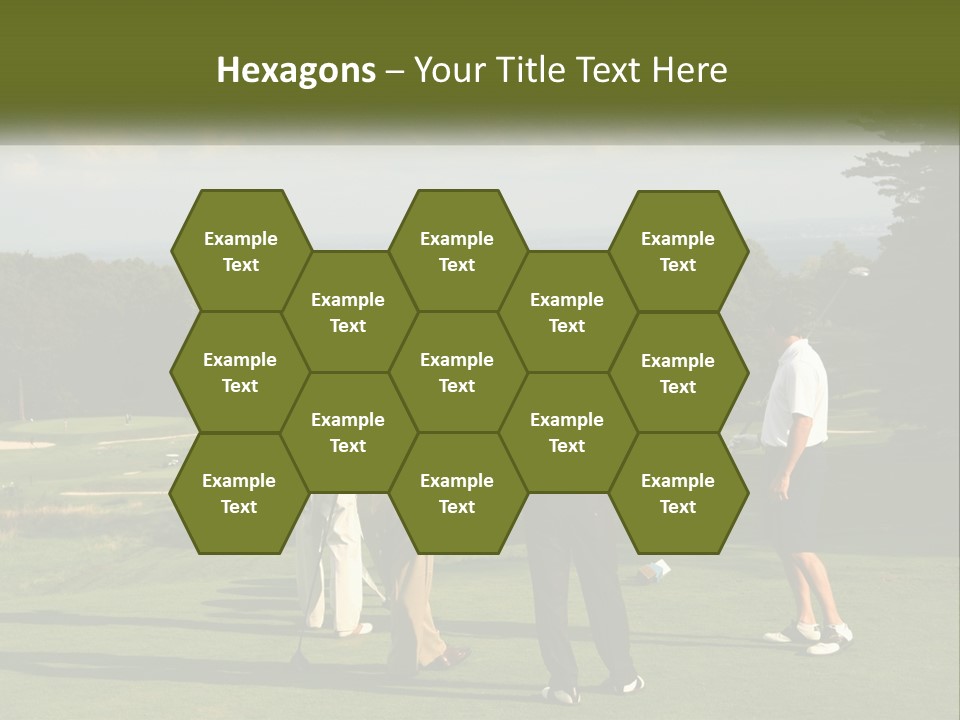 Men Play Golf PowerPoint Template