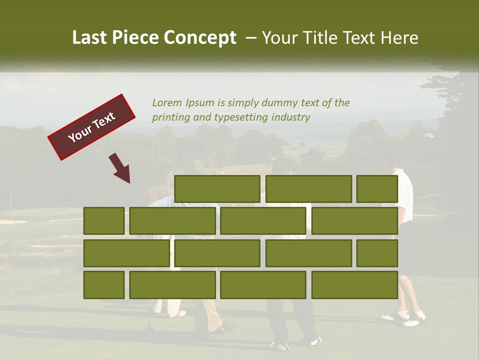 Men Play Golf PowerPoint Template