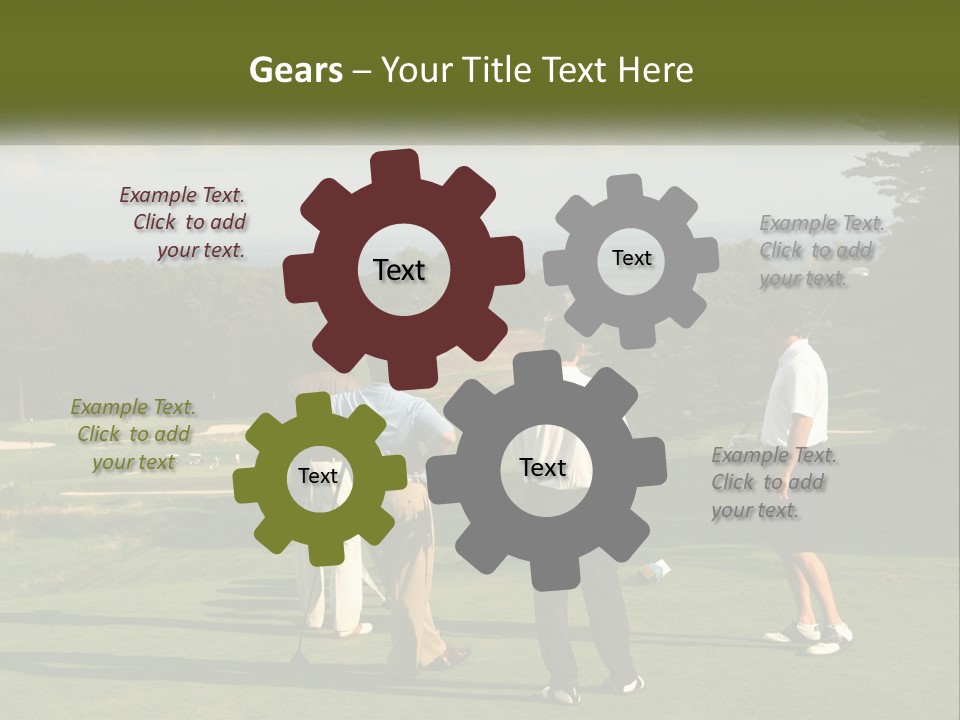Men Play Golf PowerPoint Template