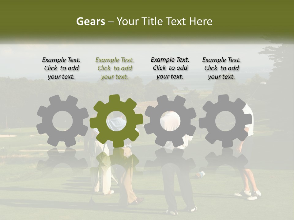 Men Play Golf PowerPoint Template