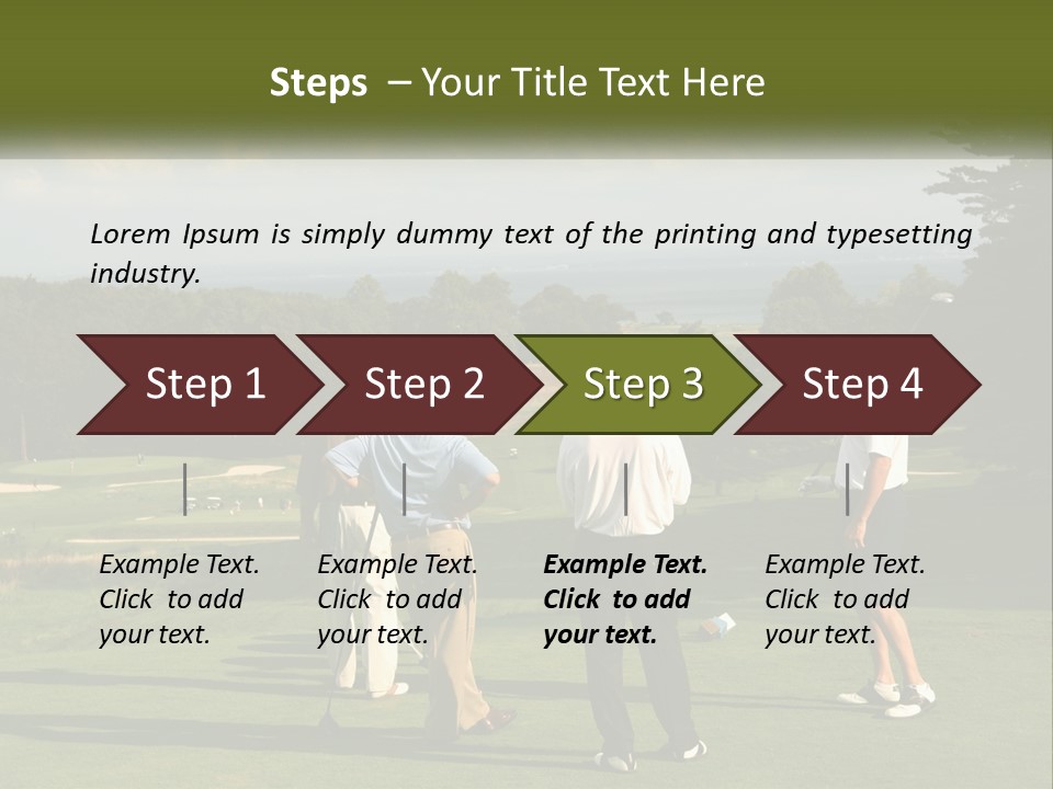 Men Play Golf PowerPoint Template