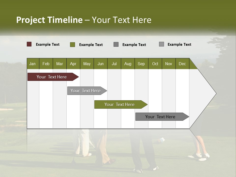Men Play Golf PowerPoint Template