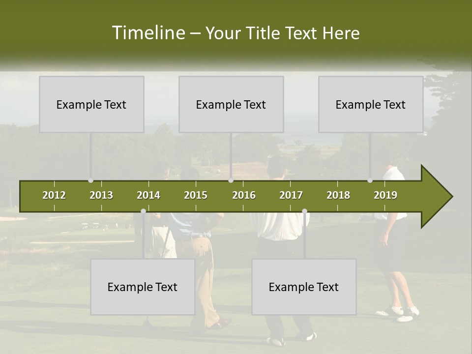 Men Play Golf PowerPoint Template