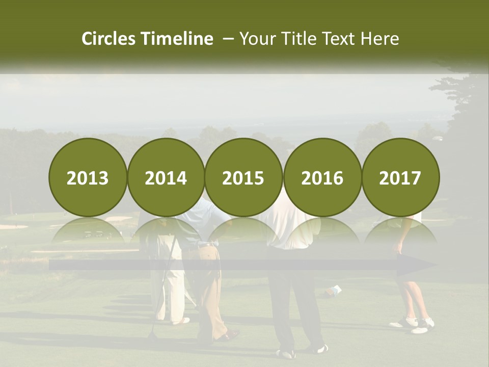Men Play Golf PowerPoint Template