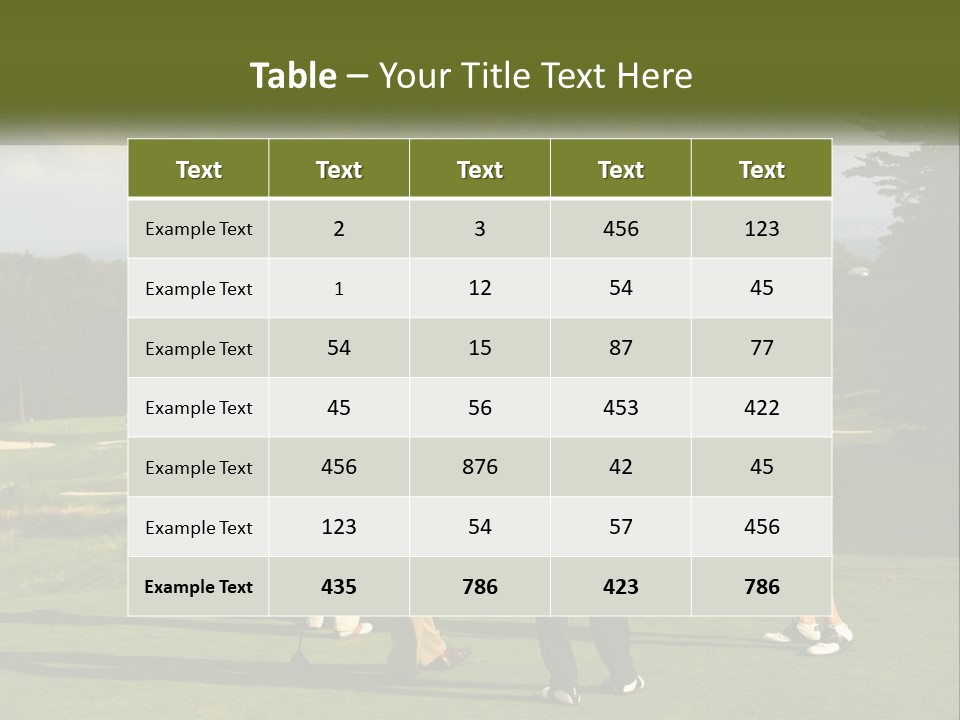 Men Play Golf PowerPoint Template