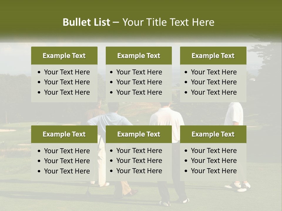 Men Play Golf PowerPoint Template