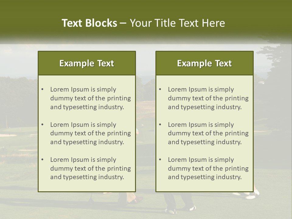 Men Play Golf PowerPoint Template