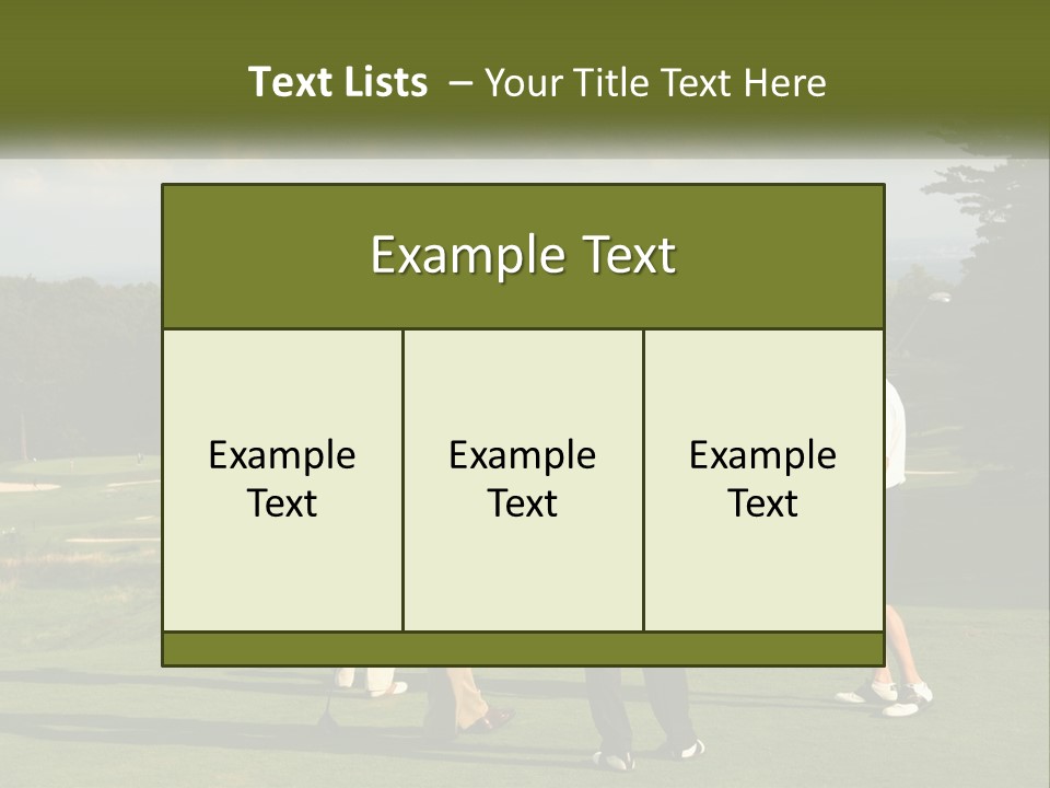 Men Play Golf PowerPoint Template