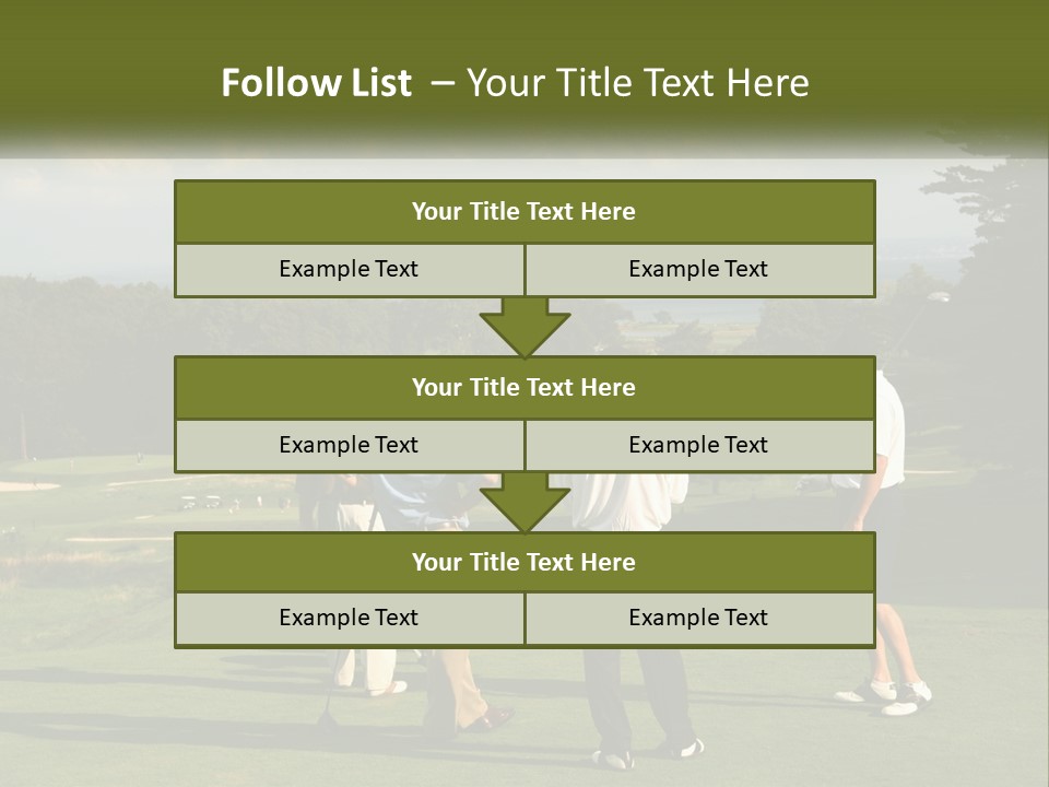 Men Play Golf PowerPoint Template