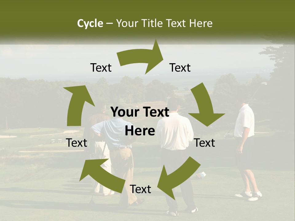 Men Play Golf PowerPoint Template