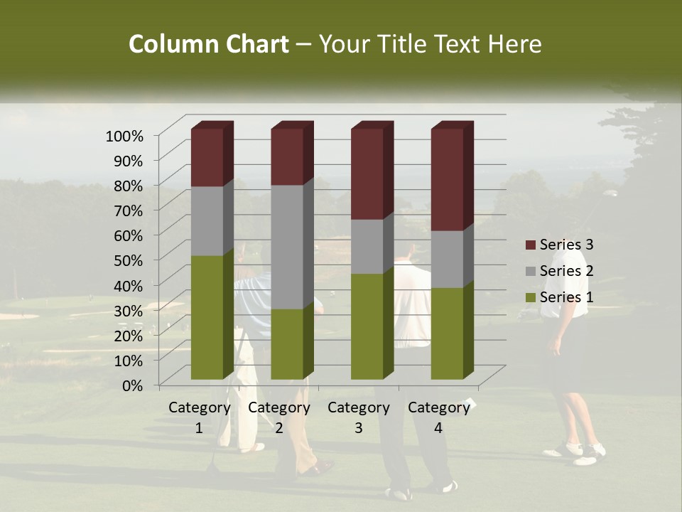 Men Play Golf PowerPoint Template