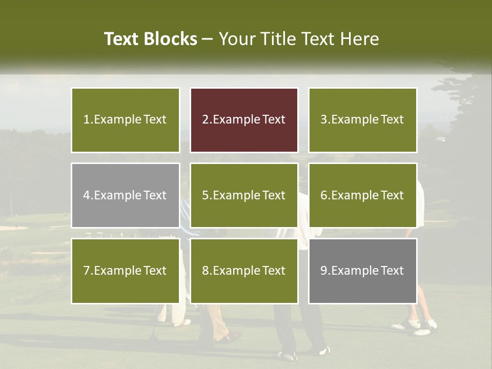 Men Play Golf PowerPoint Template