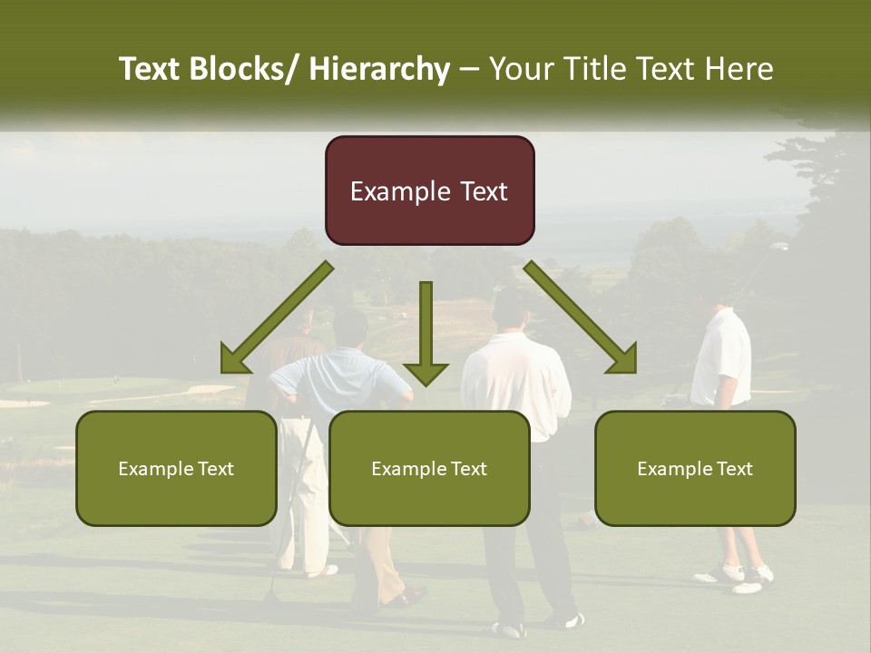 Men Play Golf PowerPoint Template