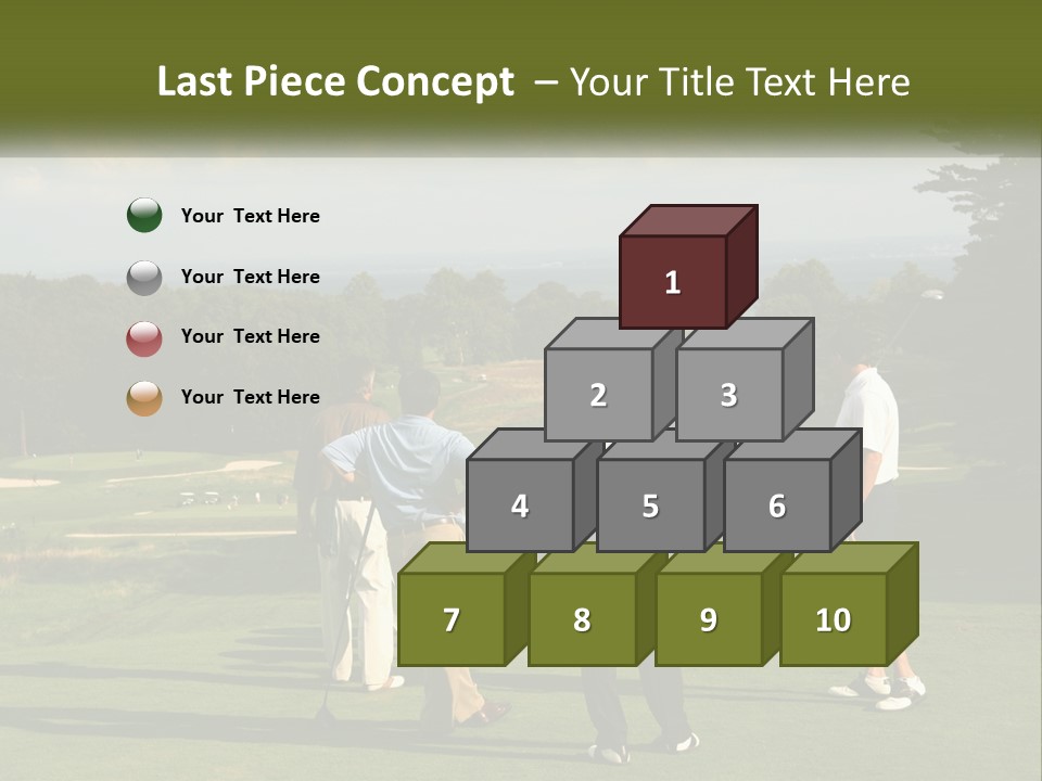 Men Play Golf PowerPoint Template