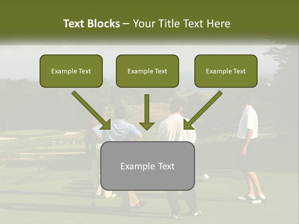 Men Play Golf PowerPoint Template