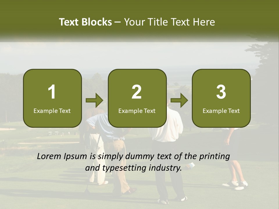 Men Play Golf PowerPoint Template