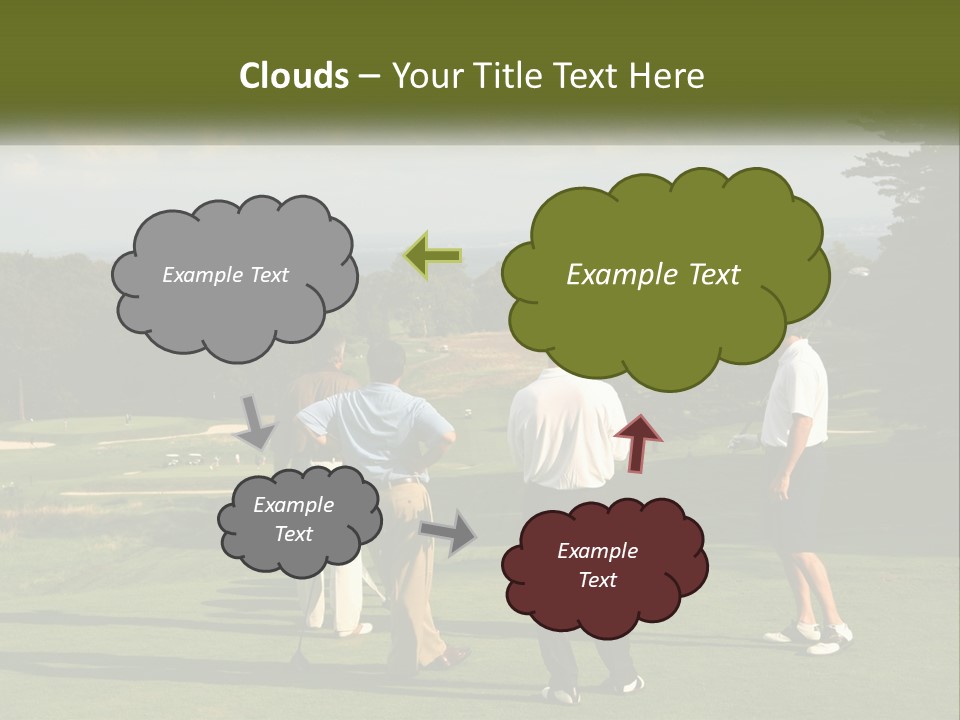 Men Play Golf PowerPoint Template