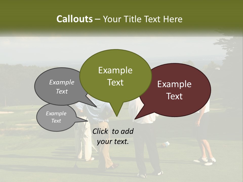 Men Play Golf PowerPoint Template