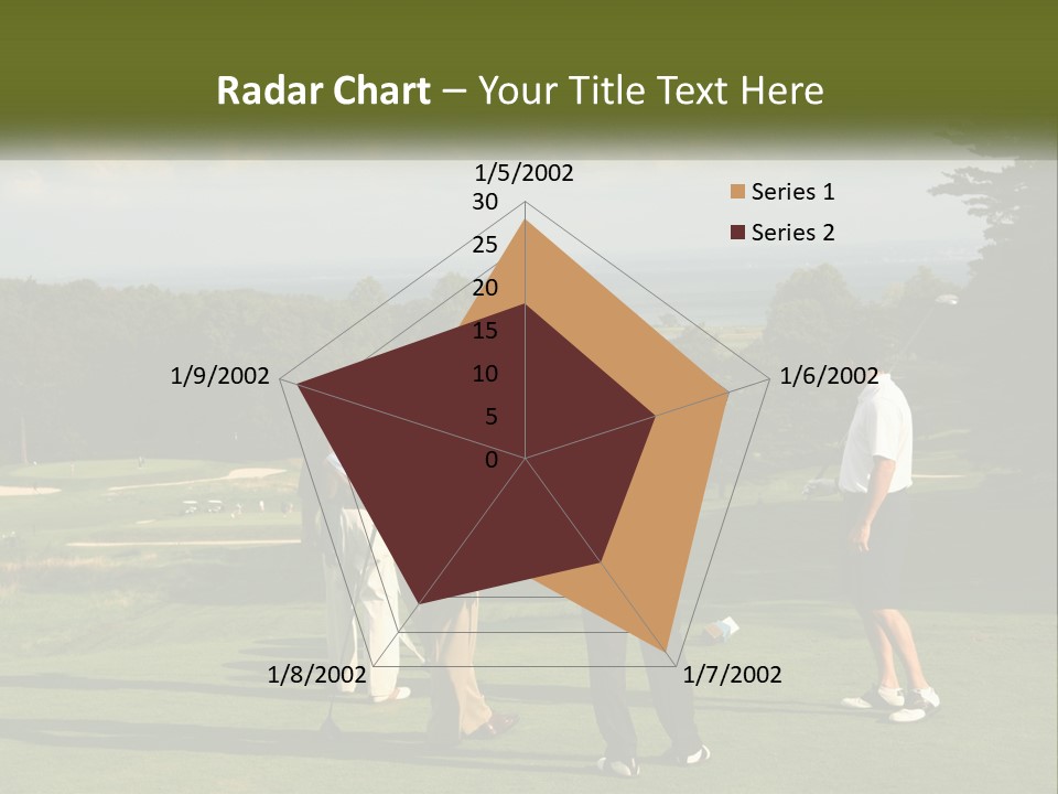 Men Play Golf PowerPoint Template