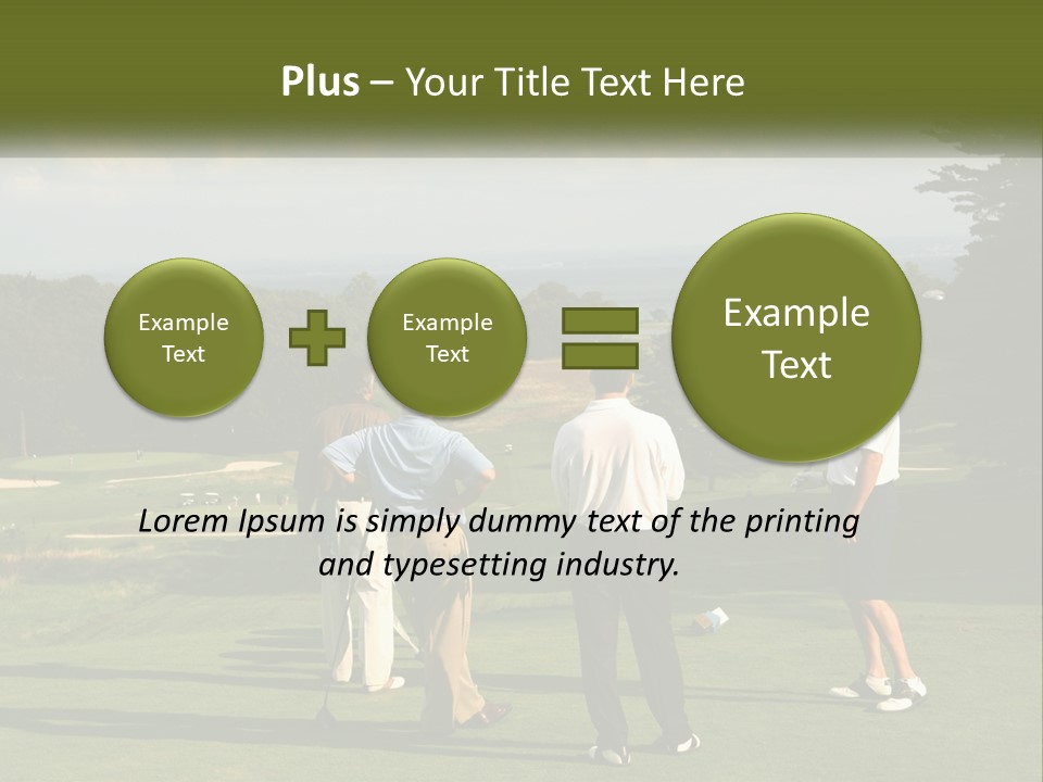 Men Play Golf PowerPoint Template