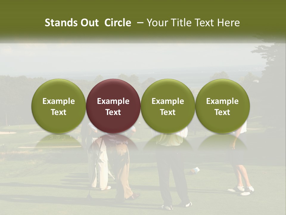 Men Play Golf PowerPoint Template