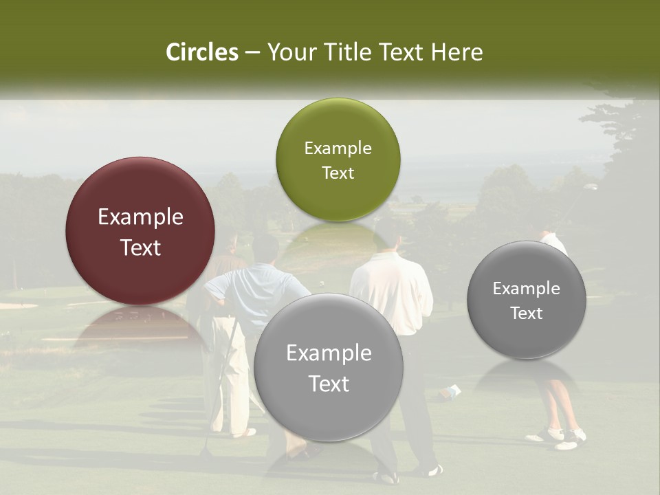 Men Play Golf PowerPoint Template