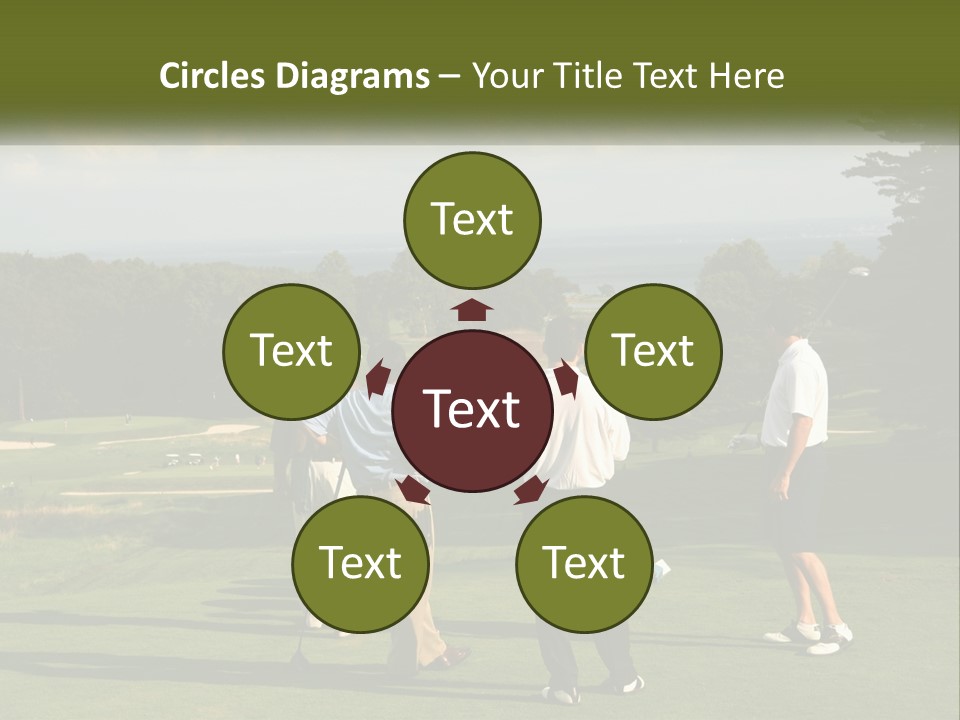 Men Play Golf PowerPoint Template
