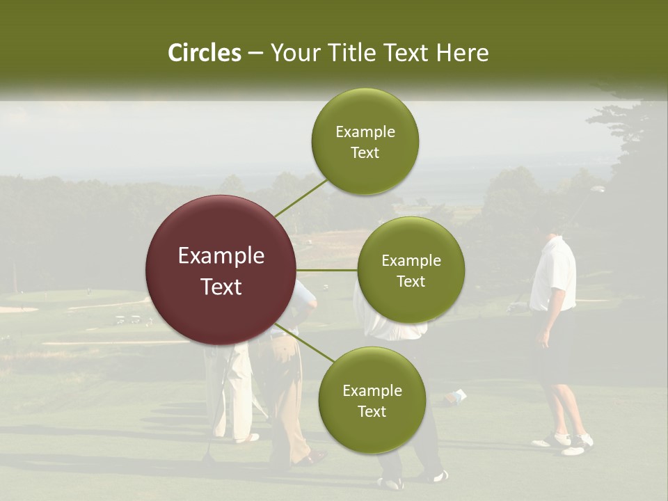 Men Play Golf PowerPoint Template