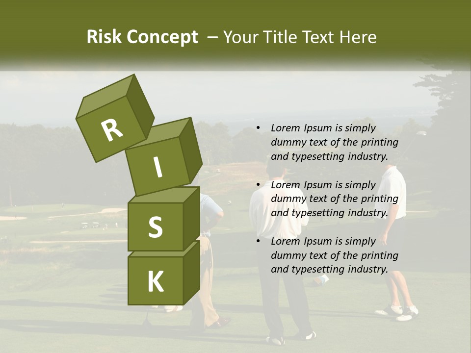 Men Play Golf PowerPoint Template