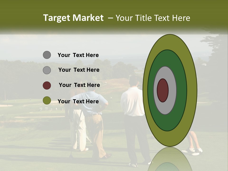 Men Play Golf PowerPoint Template