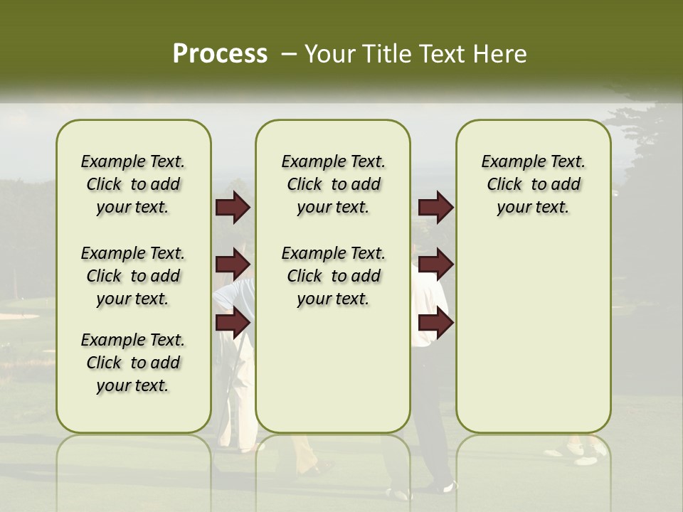 Men Play Golf PowerPoint Template